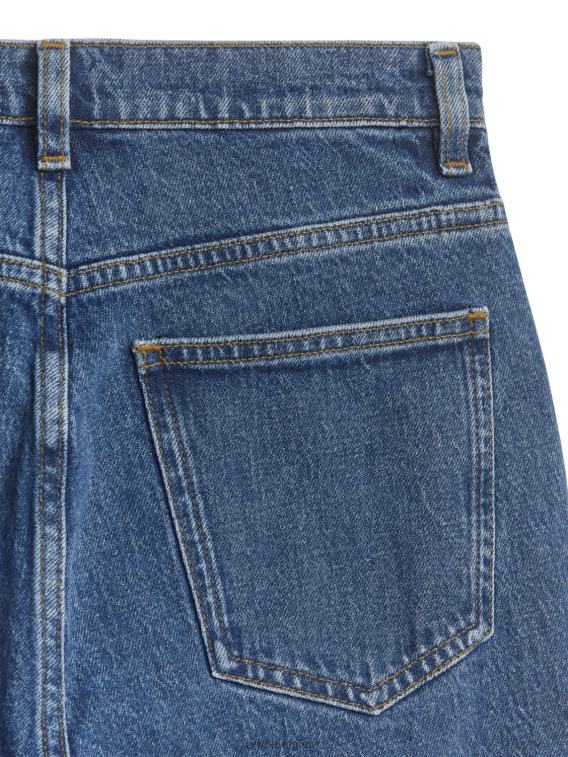 ARKET kleding 0DXJP163 blauw jade cropped slanke stretchjeans vrouwen