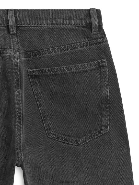 ARKET kleding 0DXJP164 zwart gewassen Jade cropped slanke jeans vrouwen