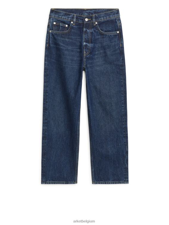 ARKET kleding 0DXJP166 donkerblauw roze cropped rechte jeans vrouwen