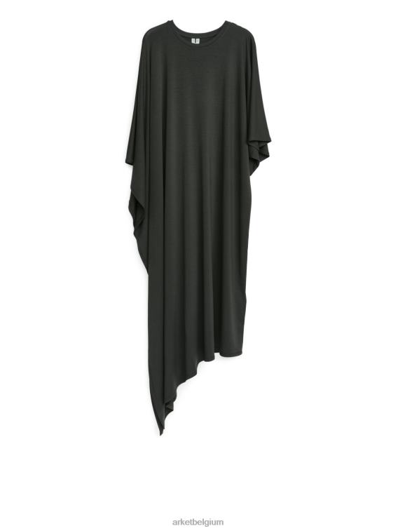 ARKET kleding 0DXJP101 donker grijs asymmetrische jurk vrouwen