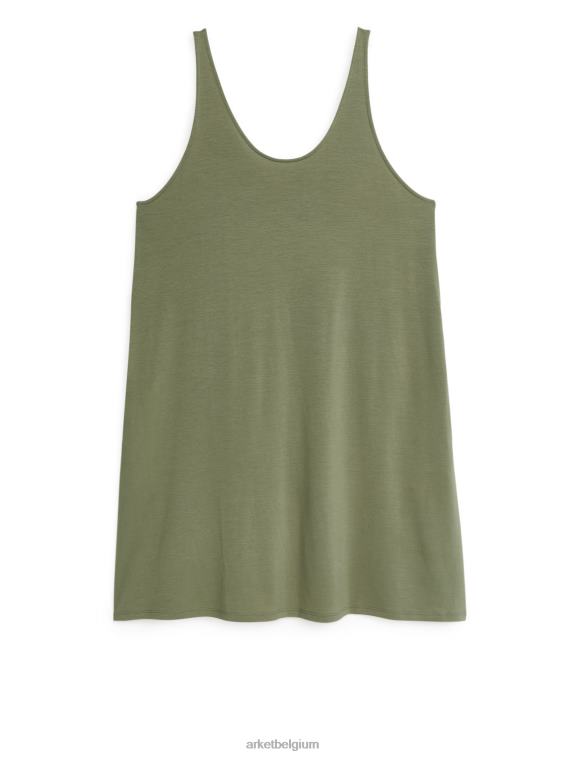 ARKET kleding 0DXJP102 groente jersey tankjurk vrouwen