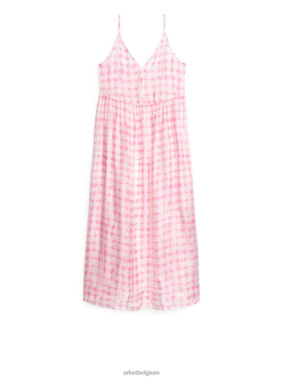 ARKET kleding 0DXJP103 roze/wit jurk met gelaagde bandjes vrouwen