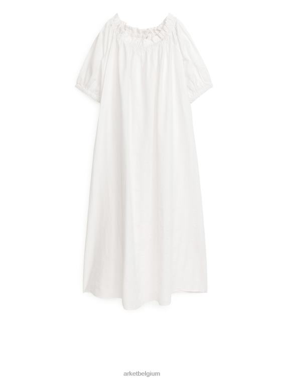 ARKET kleding 0DXJP109 wit off-shoulder maxi-jurk vrouwen