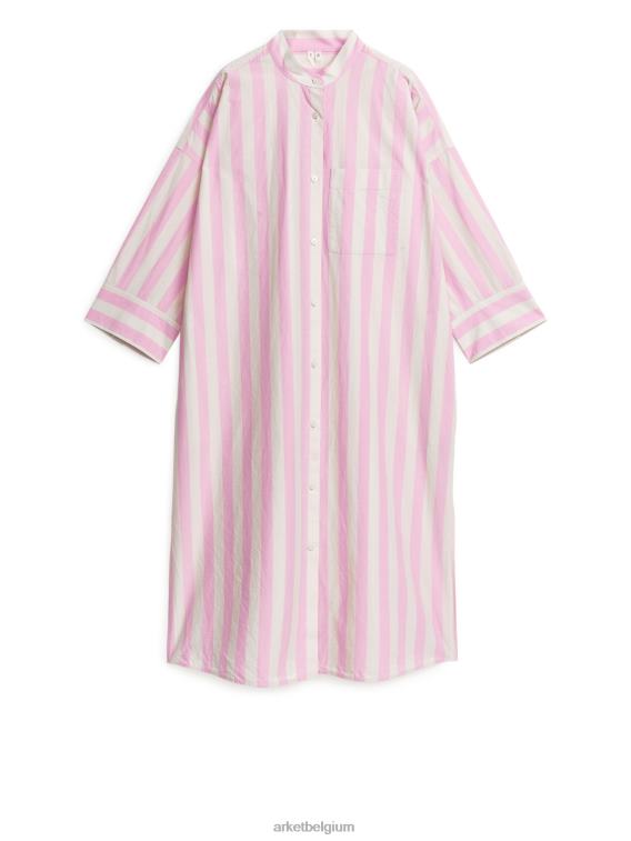 ARKET kleding 0DXJP110 wit/roze overhemdjurk vrouwen
