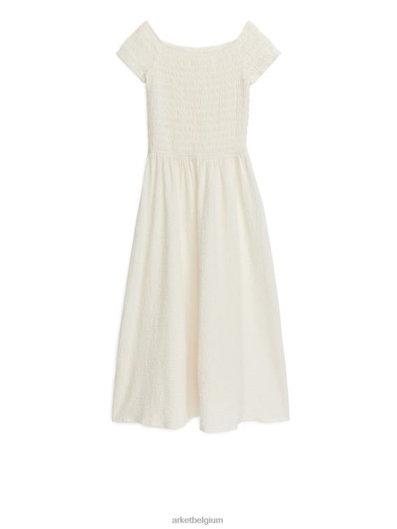ARKET kleding 0DXJP120 gebroken wit off-shoulder jurkje vrouwen