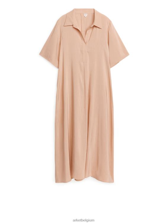 ARKET kleding 0DXJP121 beige jurk van linnenmix vrouwen