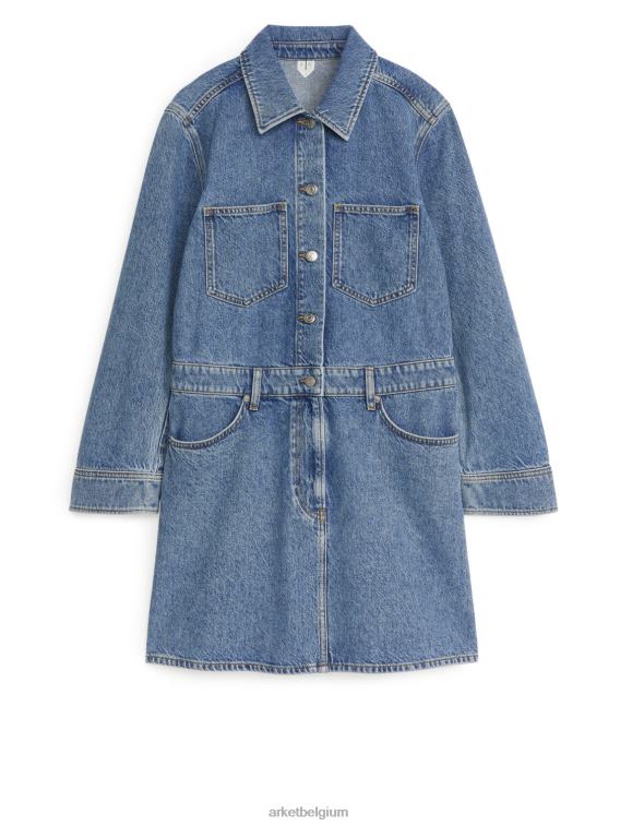 ARKET kleding 0DXJP129 blauw gewassen spijkerjurk vrouwen
