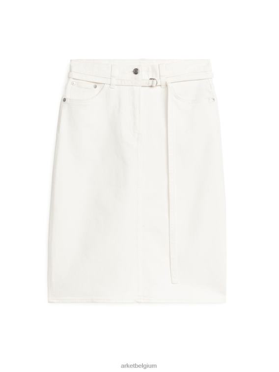 ARKET kleding 0DXJP230 wit midi-spijkerrok vrouwen