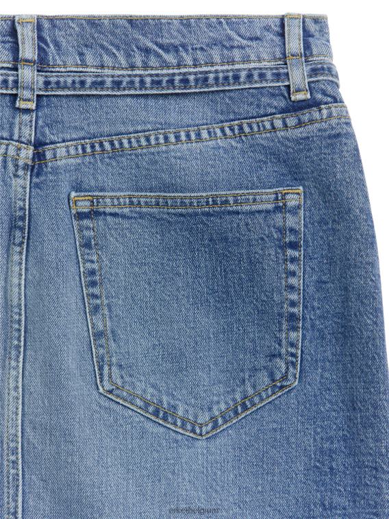 ARKET kleding 0DXJP233 blauw midi-spijkerrok vrouwen