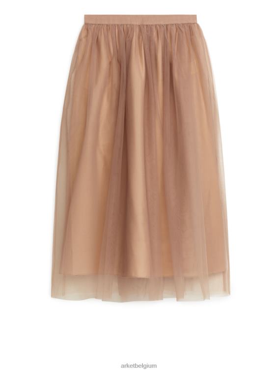 ARKET kleding 0DXJP240 beige tule rok vrouwen