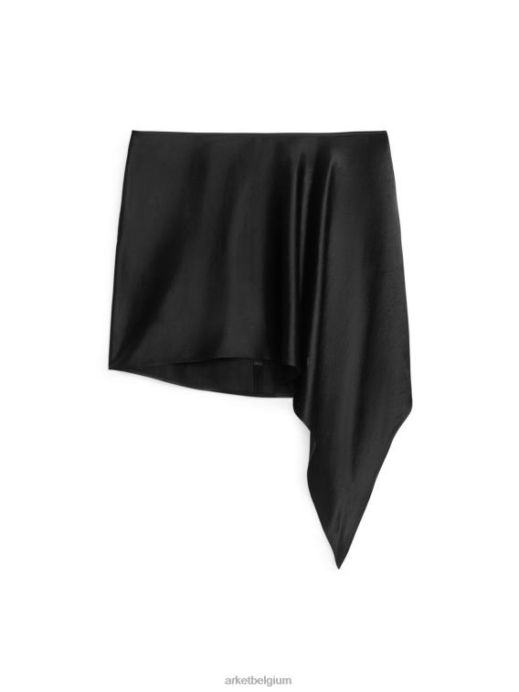 ARKET kleding 0DXJP246 donker grijs satijnen minirok vrouwen