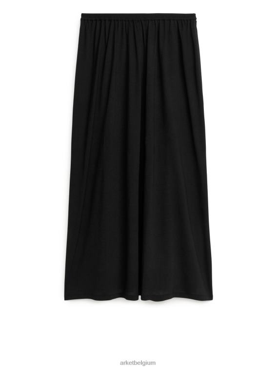 ARKET kleding 0DXJP257 zwart jersey rok vrouwen