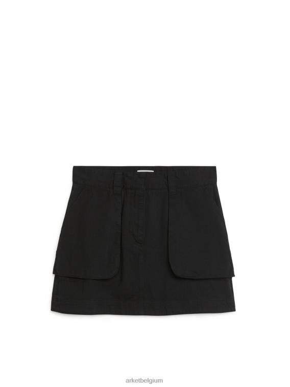 ARKET kleding 0DXJP260 zwart cargo-minirok vrouwen