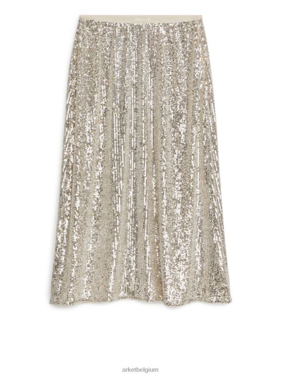 ARKET kleding 0DXJP263 zilver rok met pailletten vrouwen