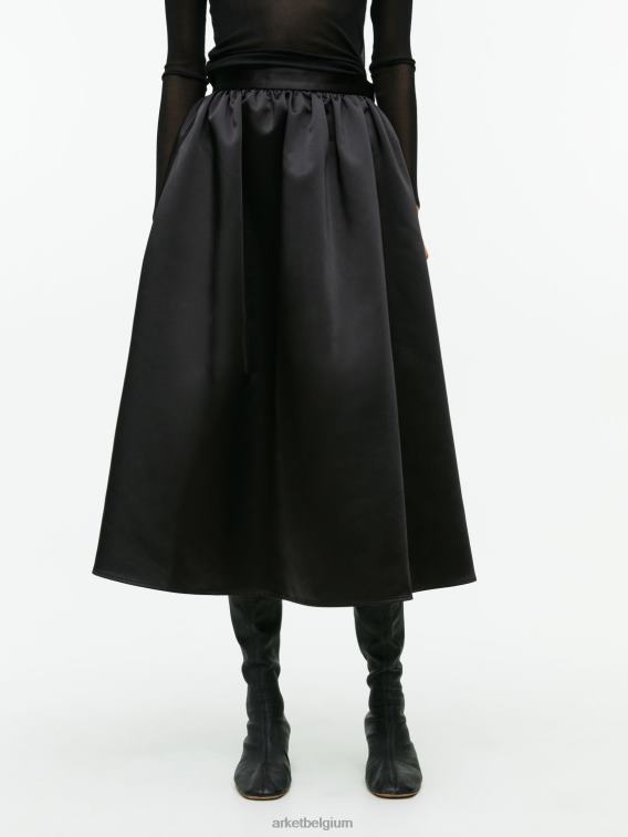 ARKET kleding 0DXJP266 zwart rok van taft vrouwen