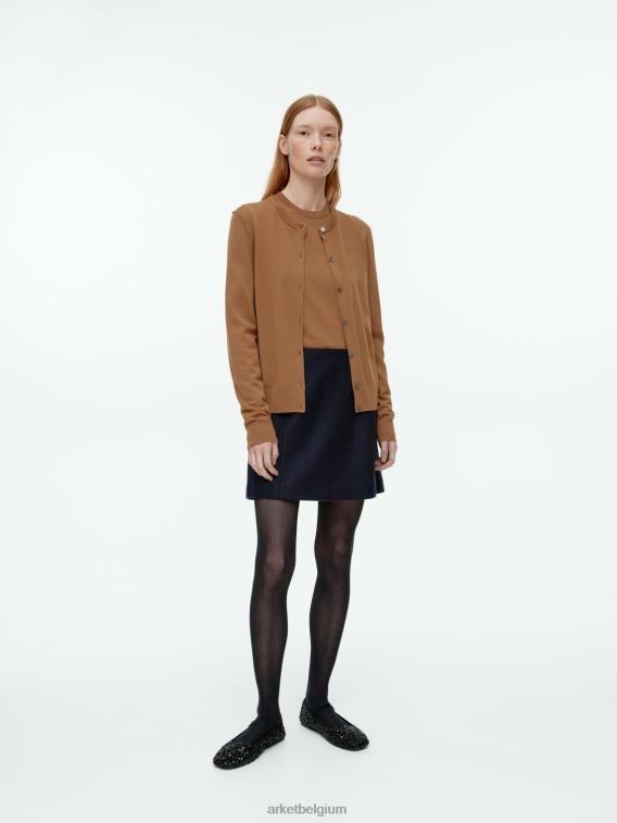 ARKET kleding 0DXJP269 donkerblauw minirok van wol vrouwen