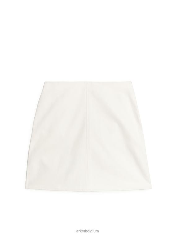 ARKET kleding 0DXJP271 wit minirok van katoenkeperstof vrouwen