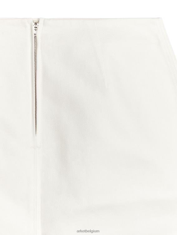 ARKET kleding 0DXJP271 wit minirok van katoenkeperstof vrouwen