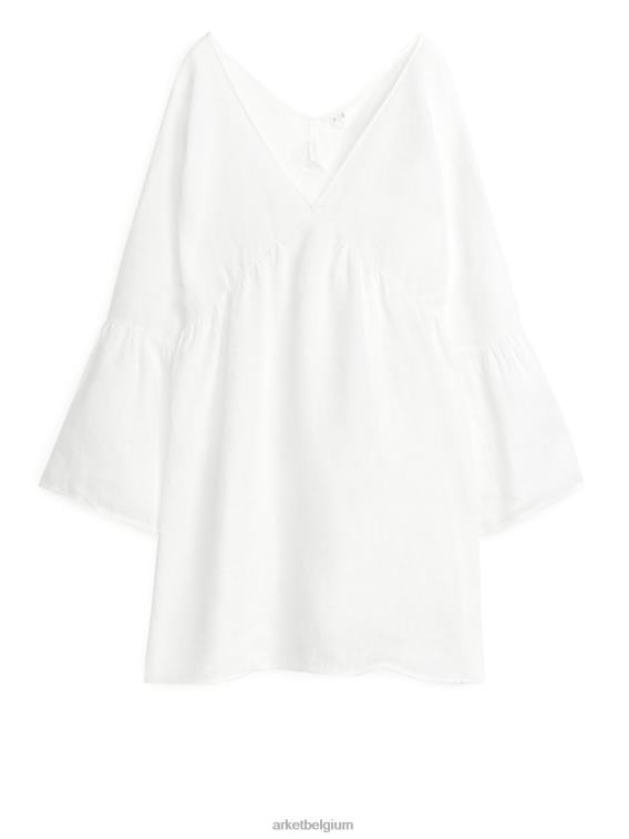 ARKET kleding 0DXJP77 wit linnen jurk vrouwen