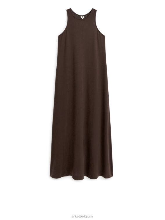 ARKET kleding 0DXJP85 donker bruin Strandjurk met racerback vrouwen