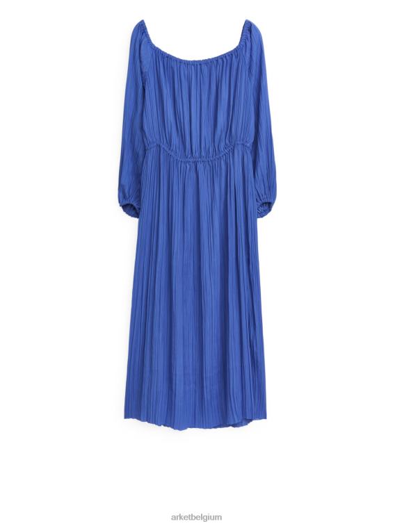 ARKET kleding 0DXJP87 blauw Gekreukte midi-jurk vrouwen