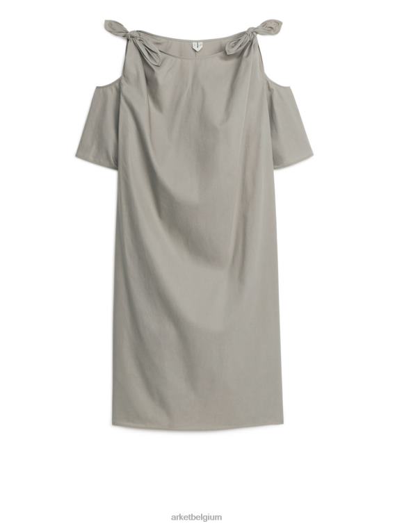ARKET kleding 0DXJP91 taupe uitgesneden midi-jurk vrouwen