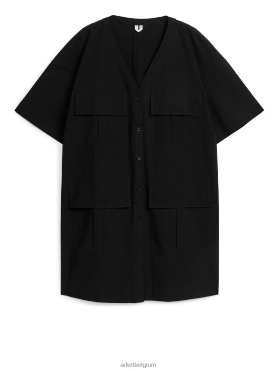 ARKET kleding 0DXJP98 zwart praktische jurk vrouwen