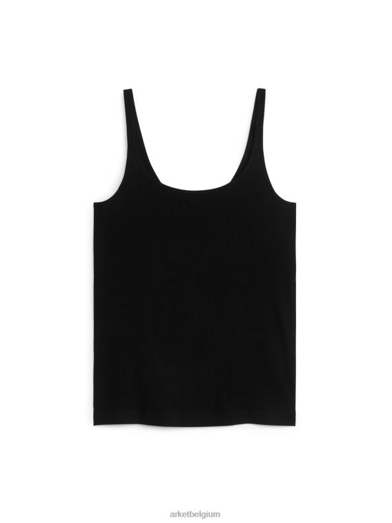 ARKET kleding 0DXJP283 zwart geribbelde tanktop vrouwen