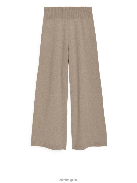ARKET kleding 0DXJP448 beige gemêleerd kasjmier broek vrouwen