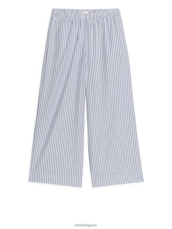 ARKET kleding 0DXJP514 wit Zwart relaxte pyjamabroek vrouwen