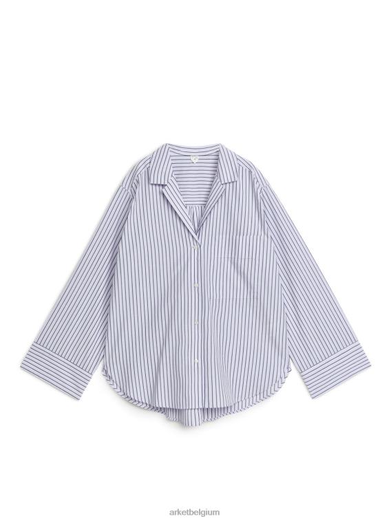 ARKET kleding 0DXJP515 wit Zwart relaxed pyjamashirt vrouwen