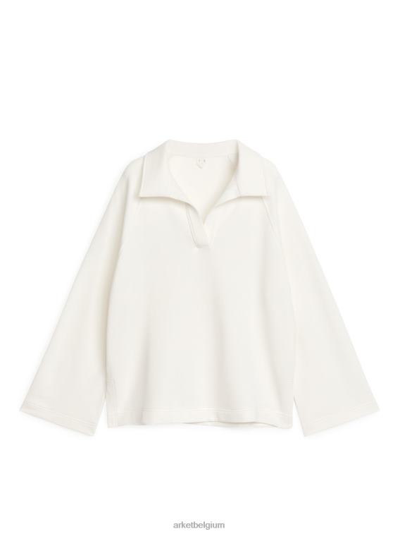 ARKET kleding 0DXJP518 wit poloshirt van franse badstof vrouwen