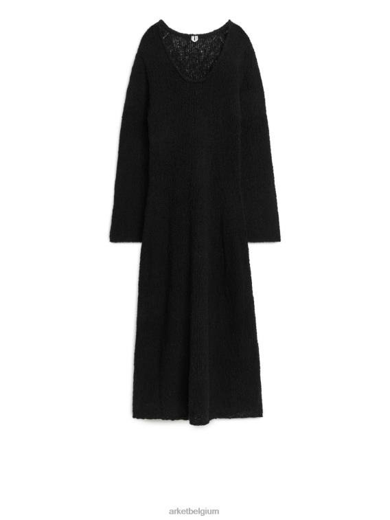 ARKET kleding 0DXJP80 zwart Boucle maxi-jurk vrouwen