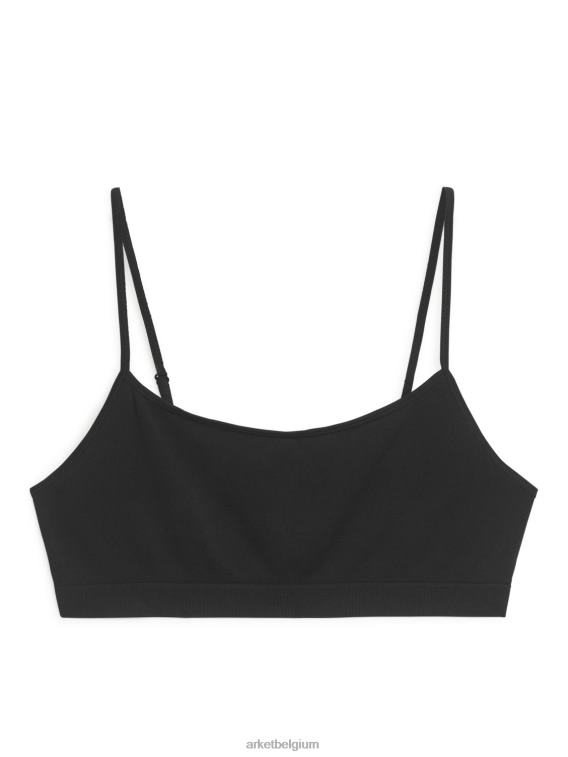 ARKET kleding 0DXJP532 zwart zachte naadloze top vrouwen