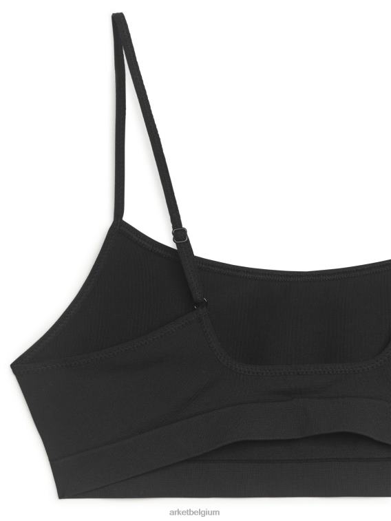 ARKET kleding 0DXJP532 zwart zachte naadloze top vrouwen