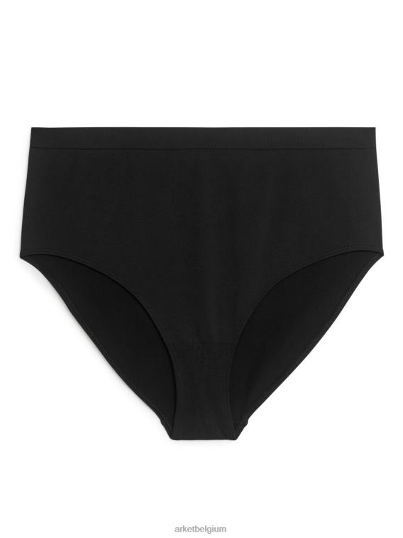 ARKET kleding 0DXJP533 zwart naadloze slip met hoge taille vrouwen