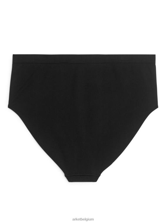 ARKET kleding 0DXJP533 zwart naadloze slip met hoge taille vrouwen