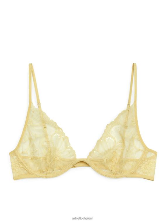 ARKET kleding 0DXJP534 geel kanten draadbeha vrouwen