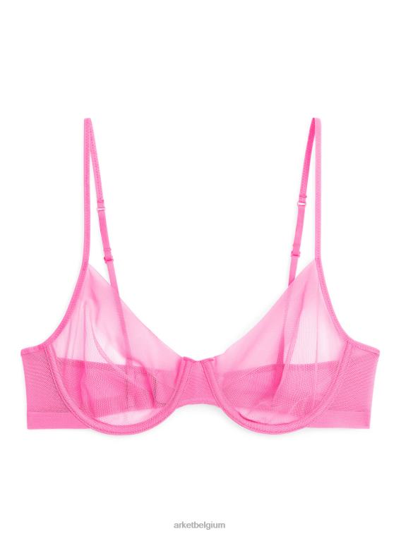 ARKET kleding 0DXJP536 roze beugelbeha van mesh vrouwen