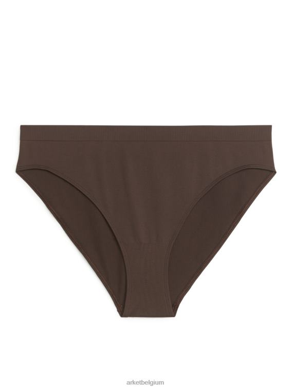 ARKET kleding 0DXJP541 donker bruin naadloze slip vrouwen