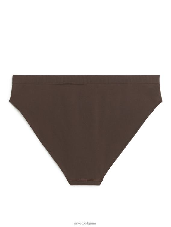 ARKET kleding 0DXJP541 donker bruin naadloze slip vrouwen