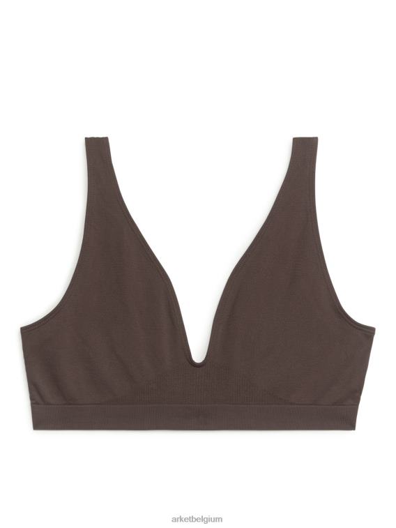 ARKET kleding 0DXJP542 bruin naadloze zachte beha vrouwen