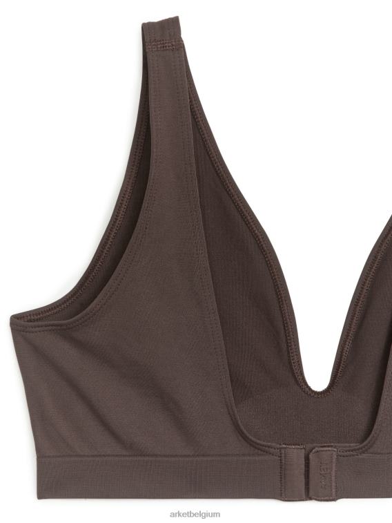 ARKET kleding 0DXJP542 bruin naadloze zachte beha vrouwen