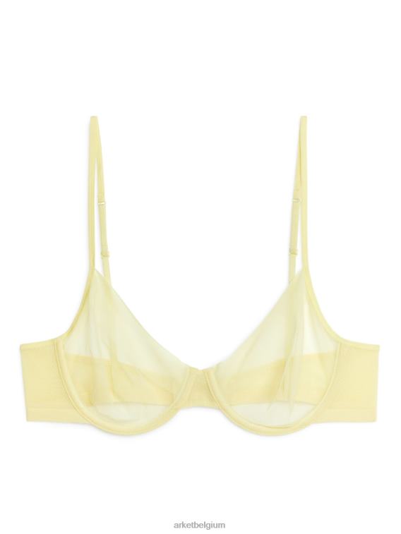 ARKET kleding 0DXJP548 geel beugelbeha van mesh vrouwen