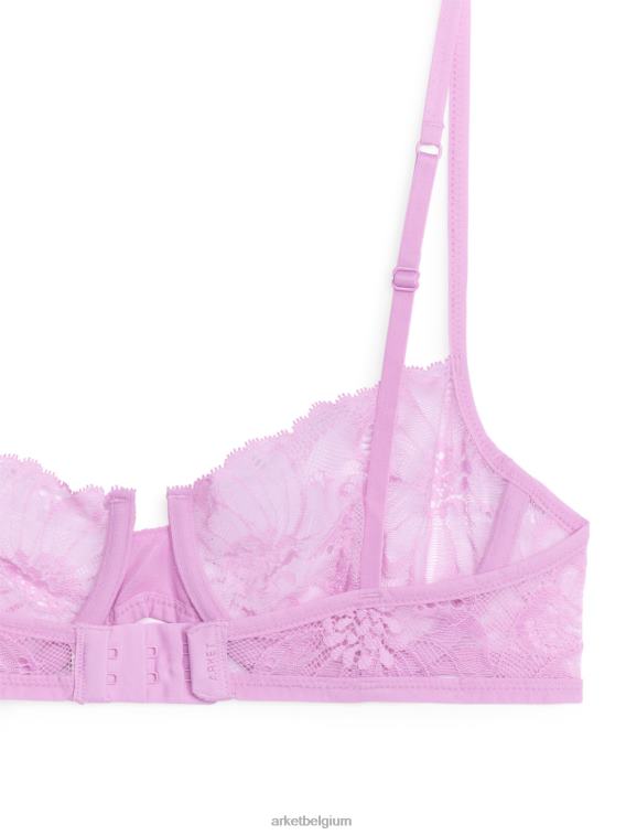 ARKET kleding 0DXJP549 roze kanten draadbeha vrouwen