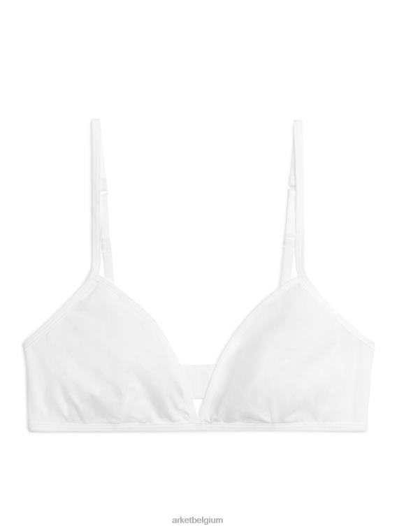 ARKET kleding 0DXJP552 wit katoenen zachte bh vrouwen