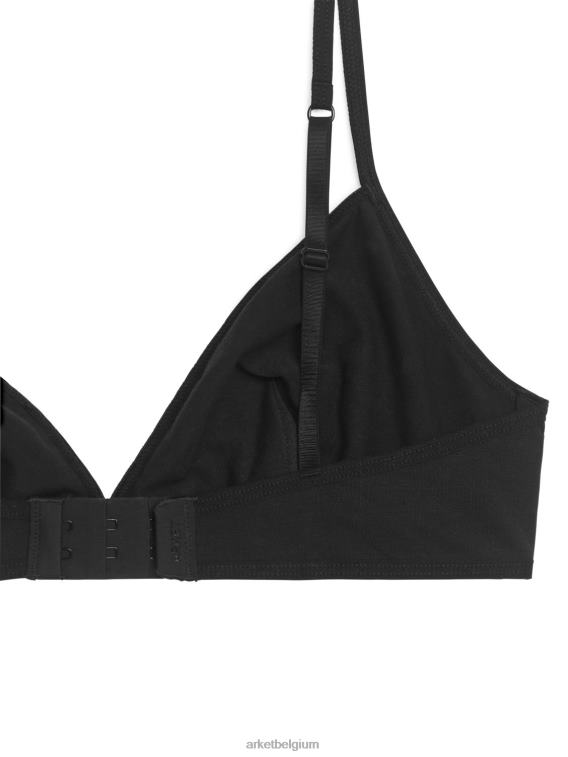 ARKET kleding 0DXJP553 zwart katoenen zachte bh vrouwen
