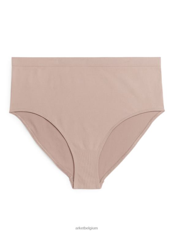 ARKET kleding 0DXJP558 beige naadloze slip met hoge taille vrouwen