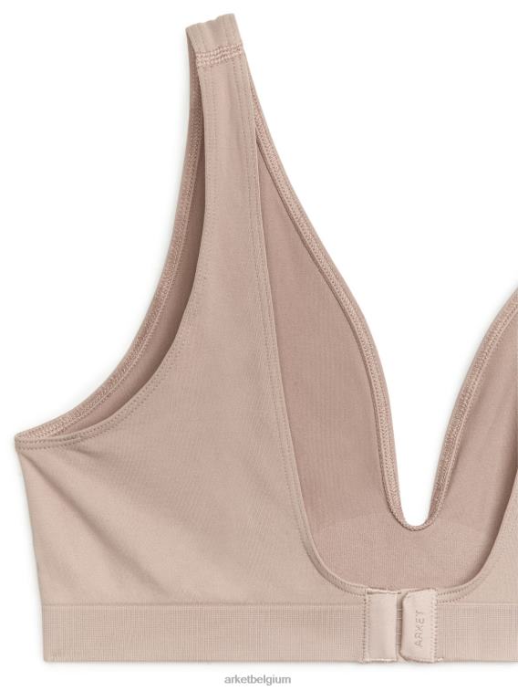ARKET kleding 0DXJP559 beige naadloze zachte beha vrouwen