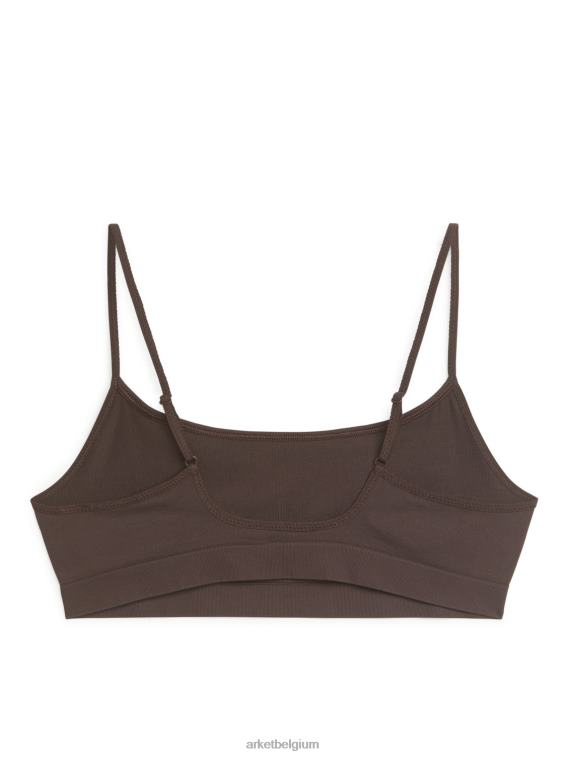 ARKET kleding 0DXJP560 bruin zachte naadloze top vrouwen